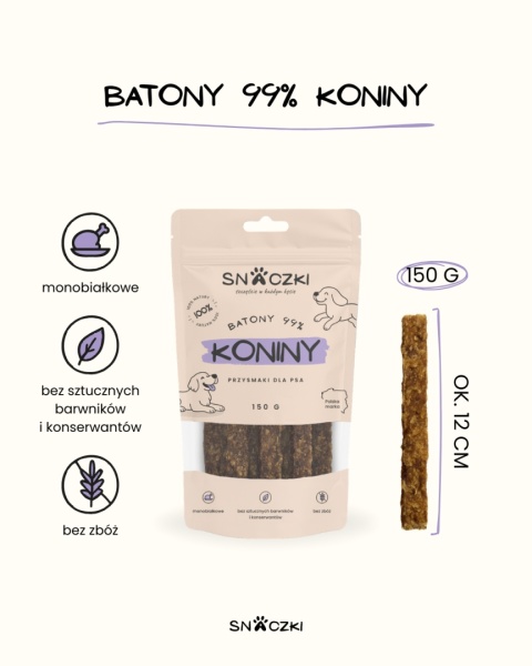 Batony 99% koniny 150g