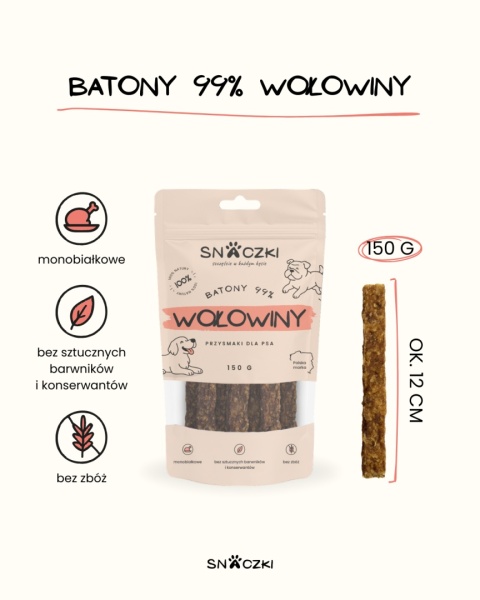 Batony 99% wołowiny 150g