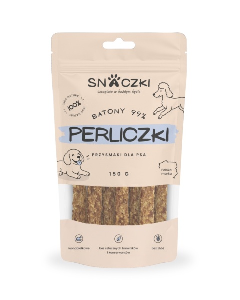 Naturalny przysmak dla psa – baton z perliczki 99%, opakowanie 150 g