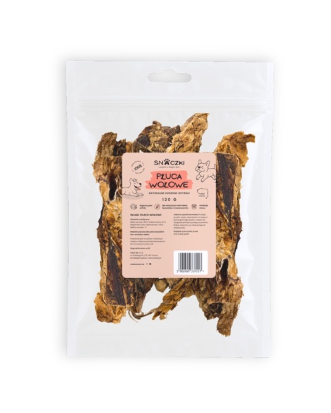Naturalny gryzak dla psa – Płuca wołowe 120g