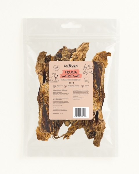 Naturalny gryzak dla psa – Płuca wołowe 120g