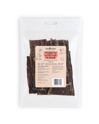 Przełyki wołowe płaskie 150g