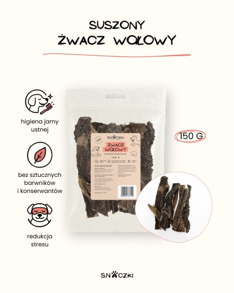 Naturalny gryzak dla psa – suszony żwacz wołowy